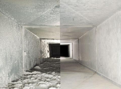 AC duct cleaning before and after, Muwaileh Sharjah